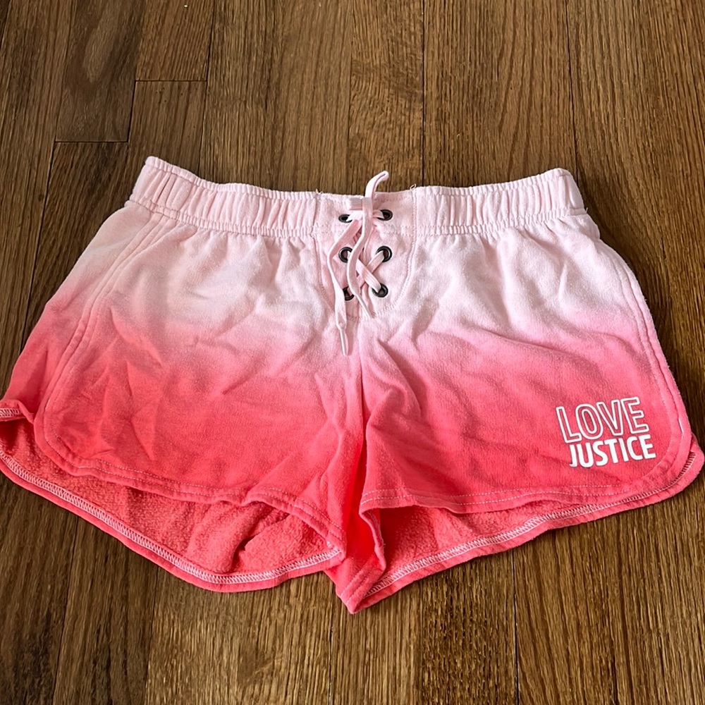 Justice active kids shorts size L(14/16)